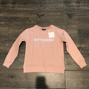 Nwts kittenish nude logo sweatshirt